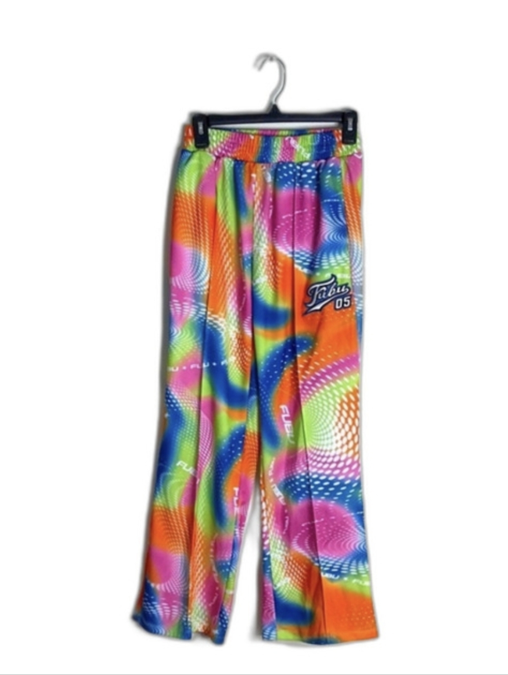 Fubu 05 X Forever21 Track Pants Y2k Pride Collection Tie-Dye Print M - Picture 1 of 4
